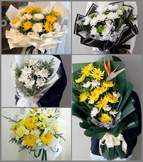 河南南阳邓州市构林镇前王村白事花束代送